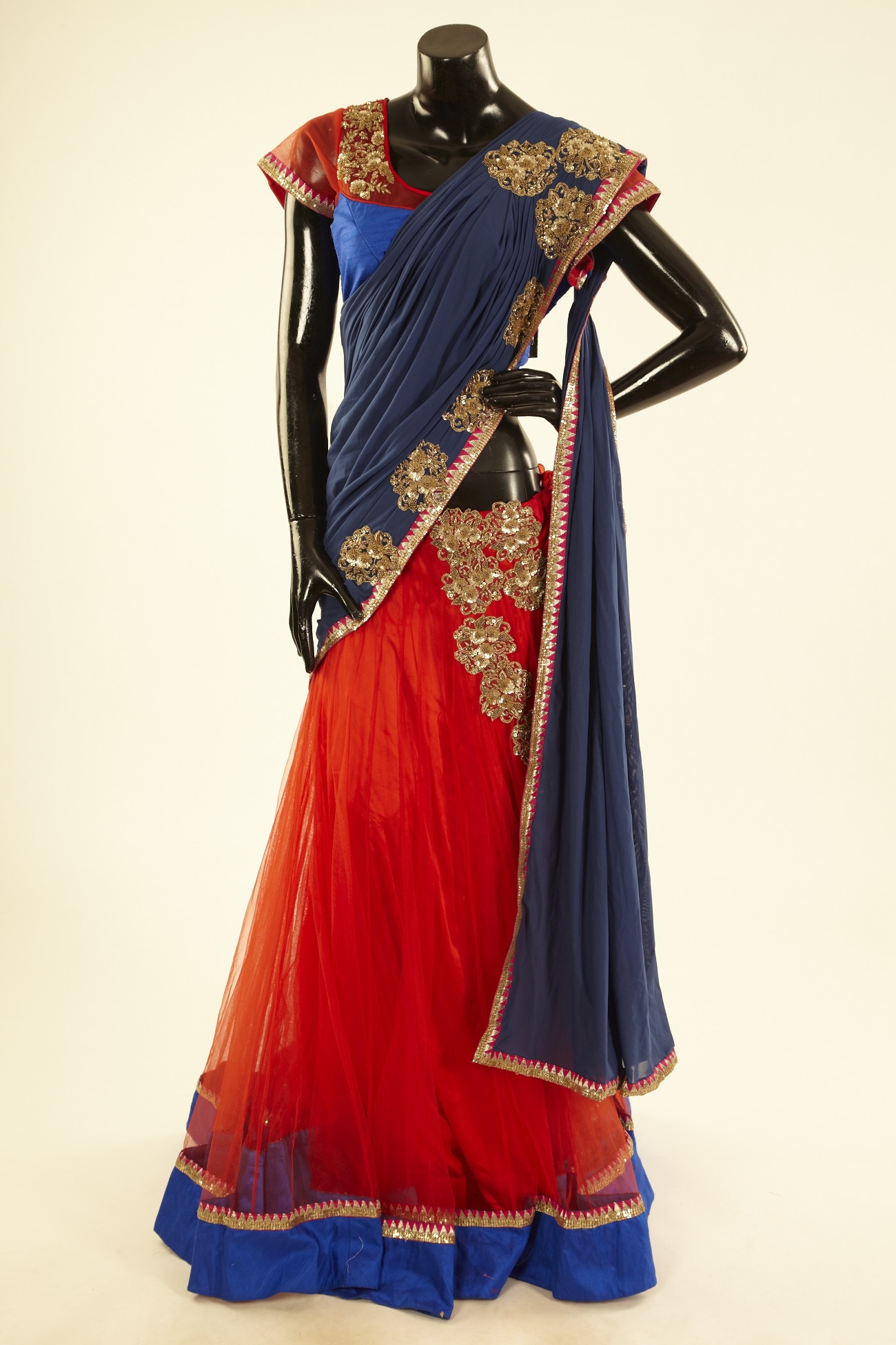 Buy Sainyara Designs Women's Net Unstitched Lehenga Choli  (ERP-005_Multi-coloured) at Amazon.in