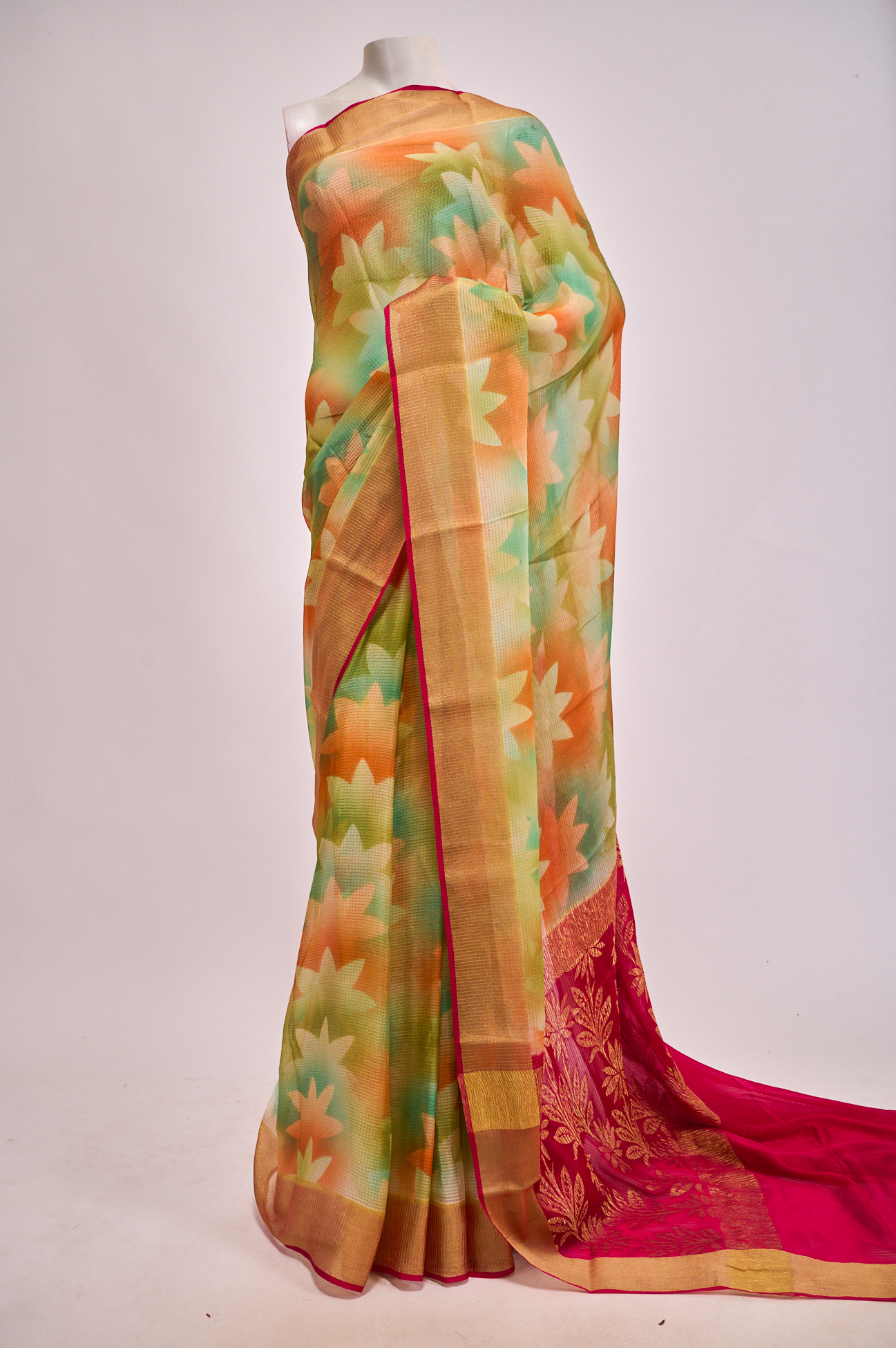 Buy Indian Bandhani Embroidery Sarees Online - Mysore Saree Udyog